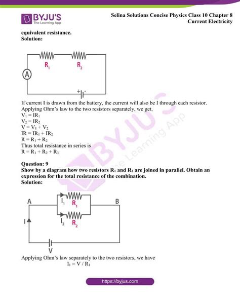 Selina Solutions Concise Physics Class Chapter Current Electricity Get PDF Here