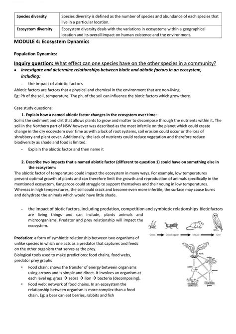 Full Biology notes  Biology  Year 11 HSC  Thinkswap