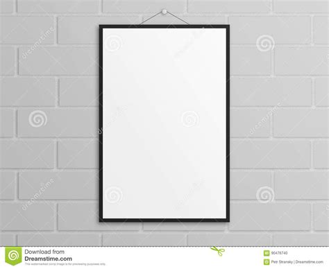 Download Empty 3D Illustration Tabloid Poster Mockup With Black ...