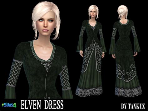 The Sims 4 Elven Dress By Tankuz Авторские работы The Sims 4
