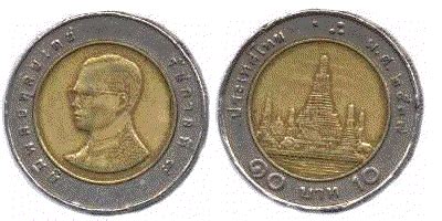 Der thailändische baht ist die währung thailands. Thailändische Münzen