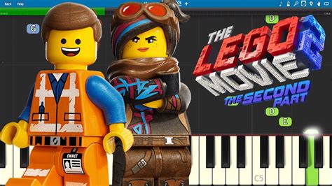 Lego Movie 2 Catchy Song Easy Piano Tutorial Youtube