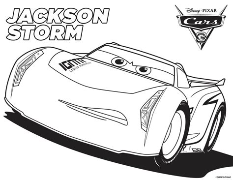 Disney Cars 3 Jackson Storm Coloring Page | Mama Likes This