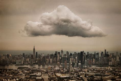 Incredible A Perfectly Placed Cloud Over The New York City Skyline