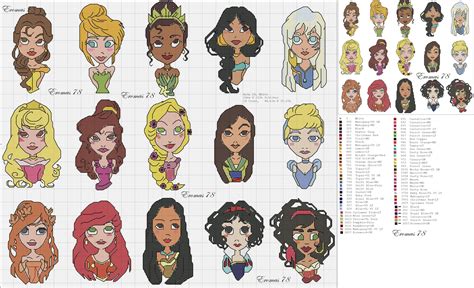 This is an original soda stitch pattern from korea. принцеси | Disney cross stitch, Cross stitch pictures ...
