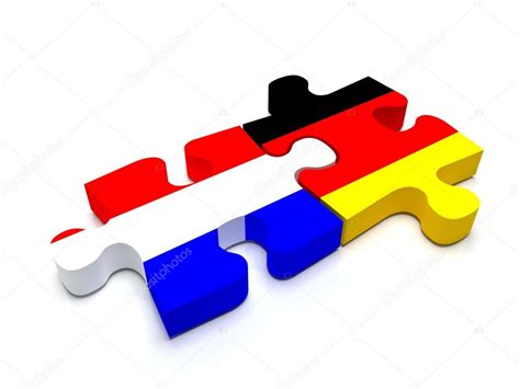 Duitsland informatie, klimaat, planten en dieren, geschiedenis, bevolking, economie, taal, kaart, reizen, vakantie, reisaanbieders en reisverhalen. Nederland - Duitsland puzzel — Stockfoto © tonsnoei #73658821
