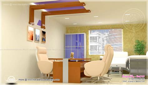 Home Office Interior Design By Siraj Vp Home Kerala Plans