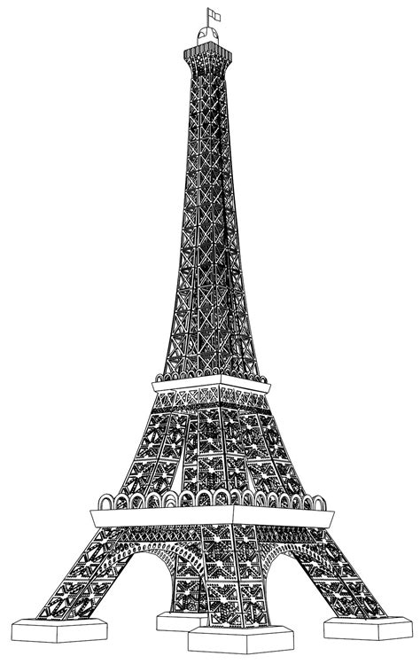 Tour Effeil Eiffel Coloring Page  Wecoloringpage.com