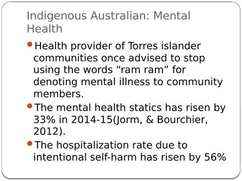 Mental Health Awareness Among Australian Aboriginals Presentation 2022