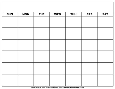 Printable Free Printable Wall Blank Template 2020 Calendar By Month
