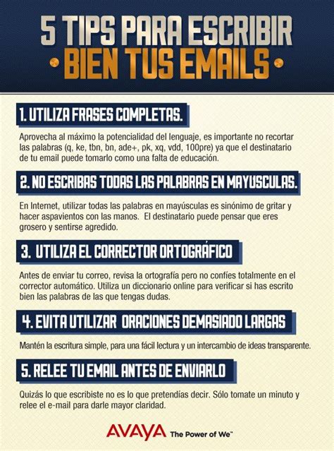 5 Tips Para Escribir Bien Tus Email Recursos De Enseñanza De Español