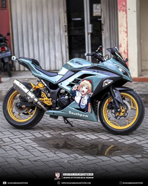 Sticker Motor Ninja 250 Fi Anime Abu Abu Full Body Nusakambangan Sticker