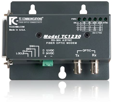 Tc1230 Rs 366 Dial Up Fiber Optic Modem Tc Communications