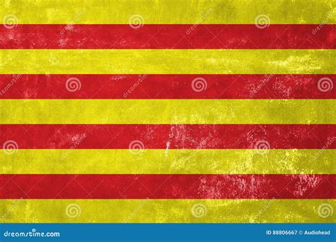 Catalonia Catalan Flag Stock Image Image Of Textured 88806667