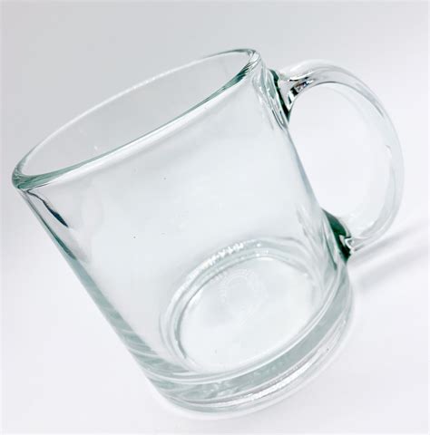 12 Oz Clear Glass Custom Clear Mug Personalized Glass Mug Etsy