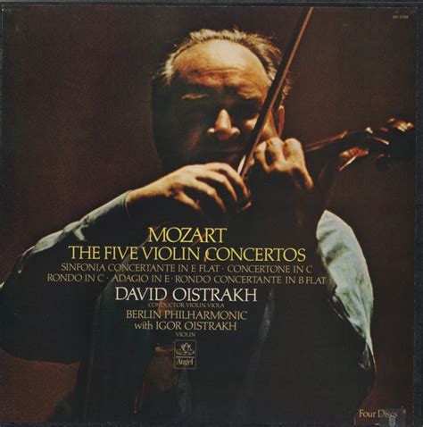 Mozart David Oistrach Mozart The Five Violin Concertos David Oistrakh Conductor Berlin