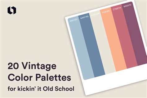 20 Vintage Color Palettes For Kickin It Old School Looka