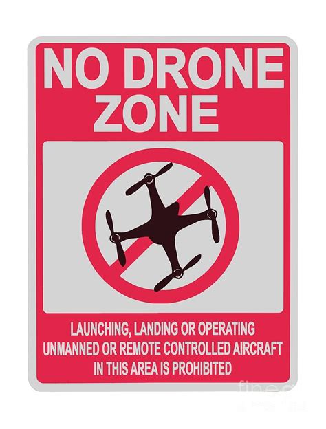 No Drone Zone Sign Photograph By David Parkerscience Photo Library