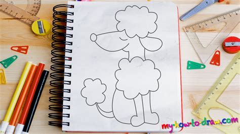 Use an hb pencil to draw a rectangle slightly longer than a square. How to draw a Poodle - Easy step-by-step drawing lessons ...
