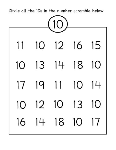 Printable Pictures Of Number 10 Activity Shelter Printable Pictures