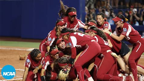 Oklahoma Softball Three Peats Final Out From Wcws Youtube