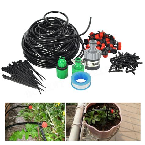 Boruit 25m Diy Micro Drip Irrigation System With Adjustable Dripper Smart Controller Watering