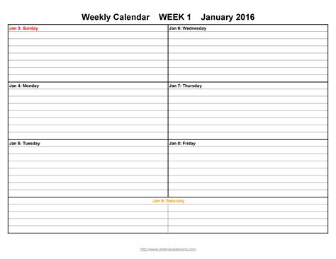 Julys Printable Weekly Calendar Template