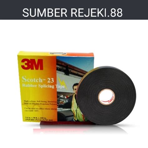 Jual 3m Scotch 23 Rubber Splicing Tape Isolasi Listrik Hitam Jakarta