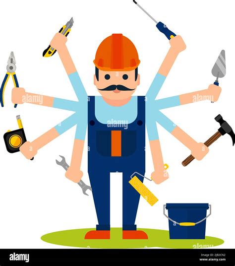 Handyman Tools Icons Stock Vector Images Alamy