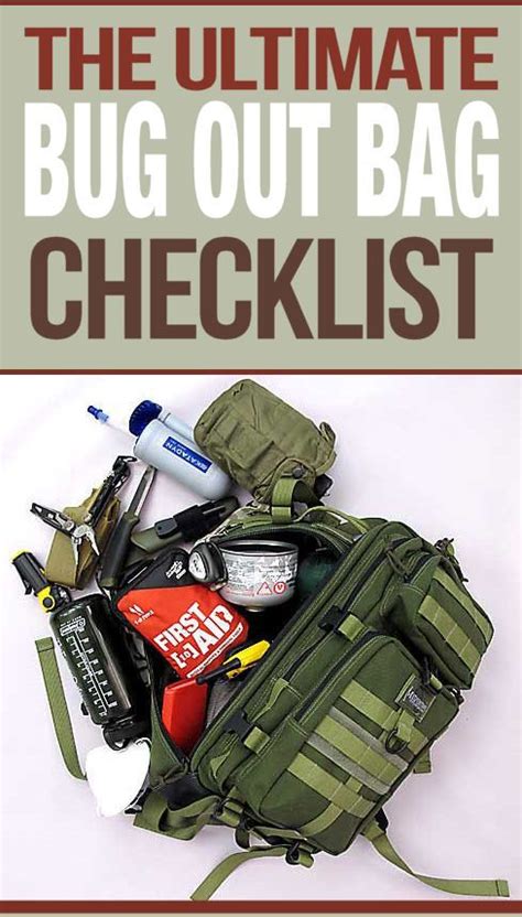 Bug Out Bag Checklist Bug Out Bag Survival Prepping Survival Skills