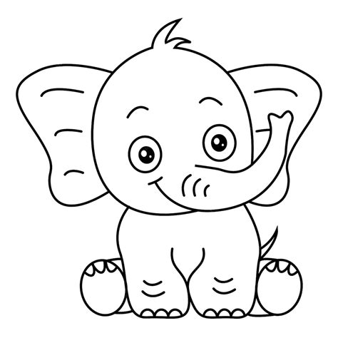 Premium Vector Cute Baby Elephant Clipart