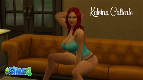 Rule 34 Big Ass Big Breasts Katrina Caliente Milf Model Pose Red Hair Sexy Woman The Sims 4