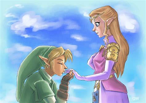 Link And Zelda Kiss Ocarina Of Time