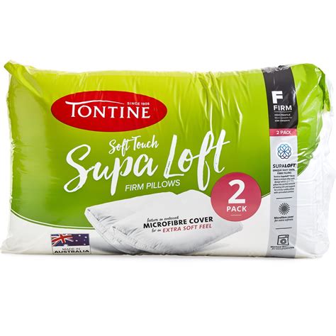 Tontine Soft Touch Supa Loft Firm Pillows 2 Pack Big W