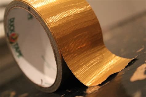 4 Ways To Decorate With Gold Duct Tape Via 2013