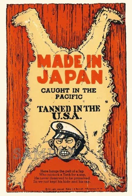 1940s Ww2 Japan Tojo American Cartoon Comic Propaganda Postcard P62 £