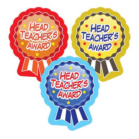 Head Teacher S Award Rosette Stickers Superstickers