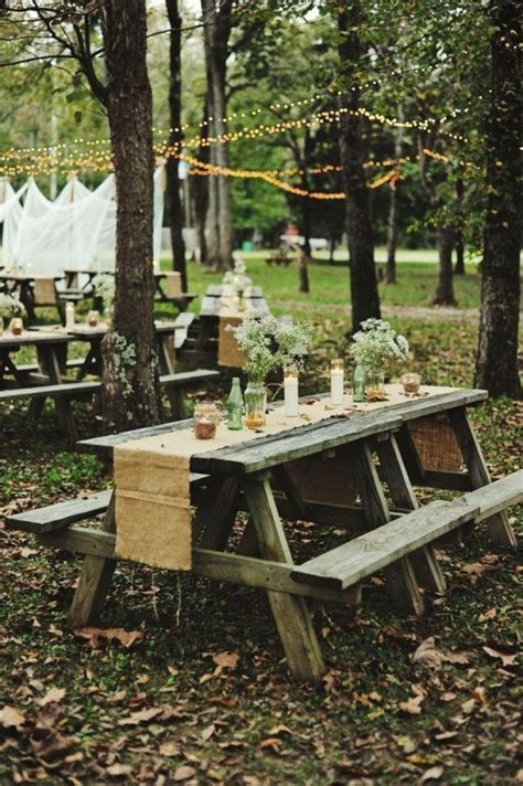 How To Decorate Picnic Tables For Wedding Reception Picnic Table