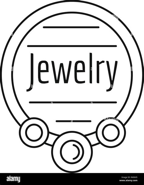 Jewelry Logo Outline Illustration Of Jewelry Vector Logo For Web
