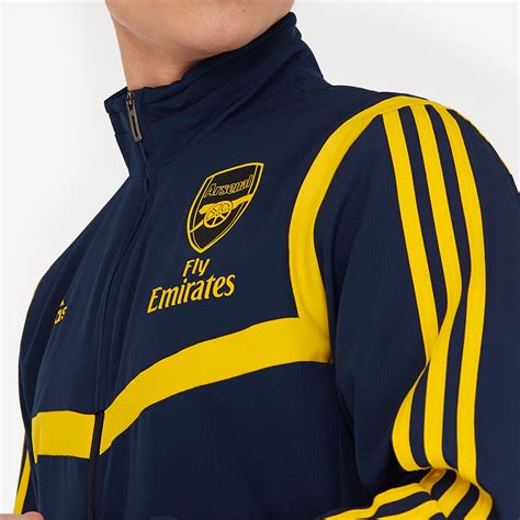 Adidas Arsenal 201920 Eu Pre Jacket Collegiate Navyeqt Yellow
