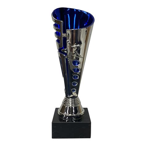 Buy Express Medals Trophy Cup Silver Blue Star Trophy With Marble