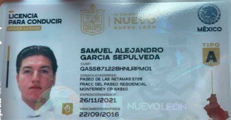 Presume Samuel García La Nueva Licencia De Conducir Para Nl Excélsior