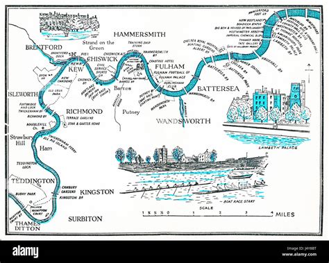 Thames River Map Fotos E Imágenes De Stock Alamy
