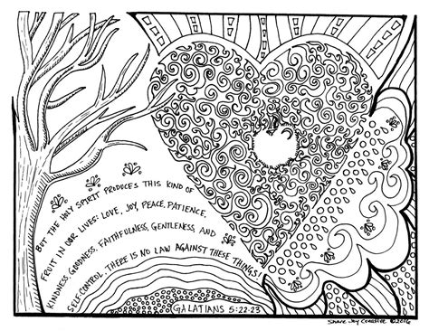 Cat colouring pages activity village. The Fruit of the Holy Spirit Coloring Page by ...