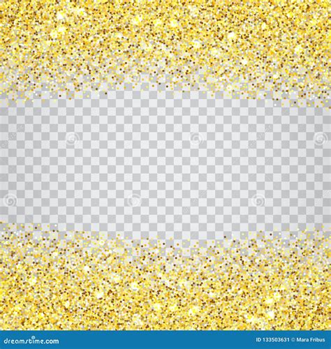 Gold Glitter Textured Border Stock Vector Illustration Of Metallic