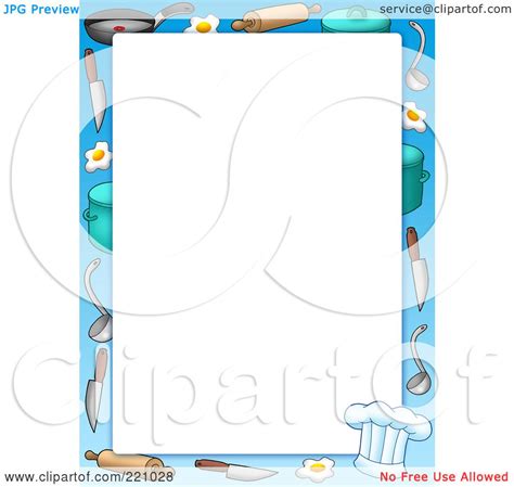 Royalty Free Rf Clipart Illustration Of A Cooking Items Frame Or