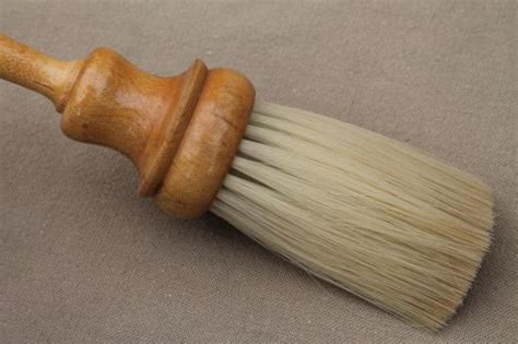 Vintage Barbers Brush Barber Shop Wood Handled Natural Bristle Brush