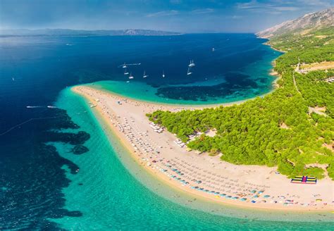 Famous Zlatni Rat Beach In Bol Island Brac Croatia Europe Ferry
