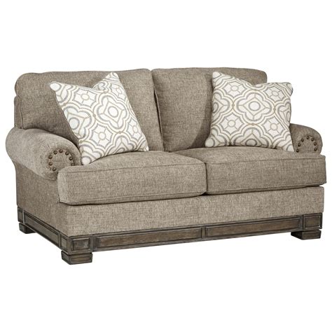 Signature Design By Ashley Einsgrove Traditional Loveseat With Nailhead
