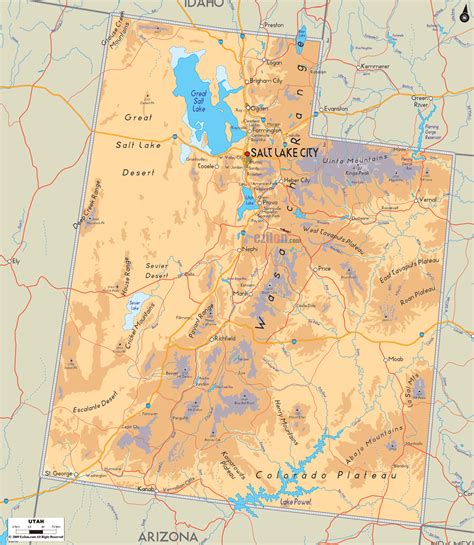 Utah Map Printable